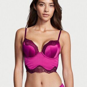 Victoria's Secret Bombshell plunge pink bra